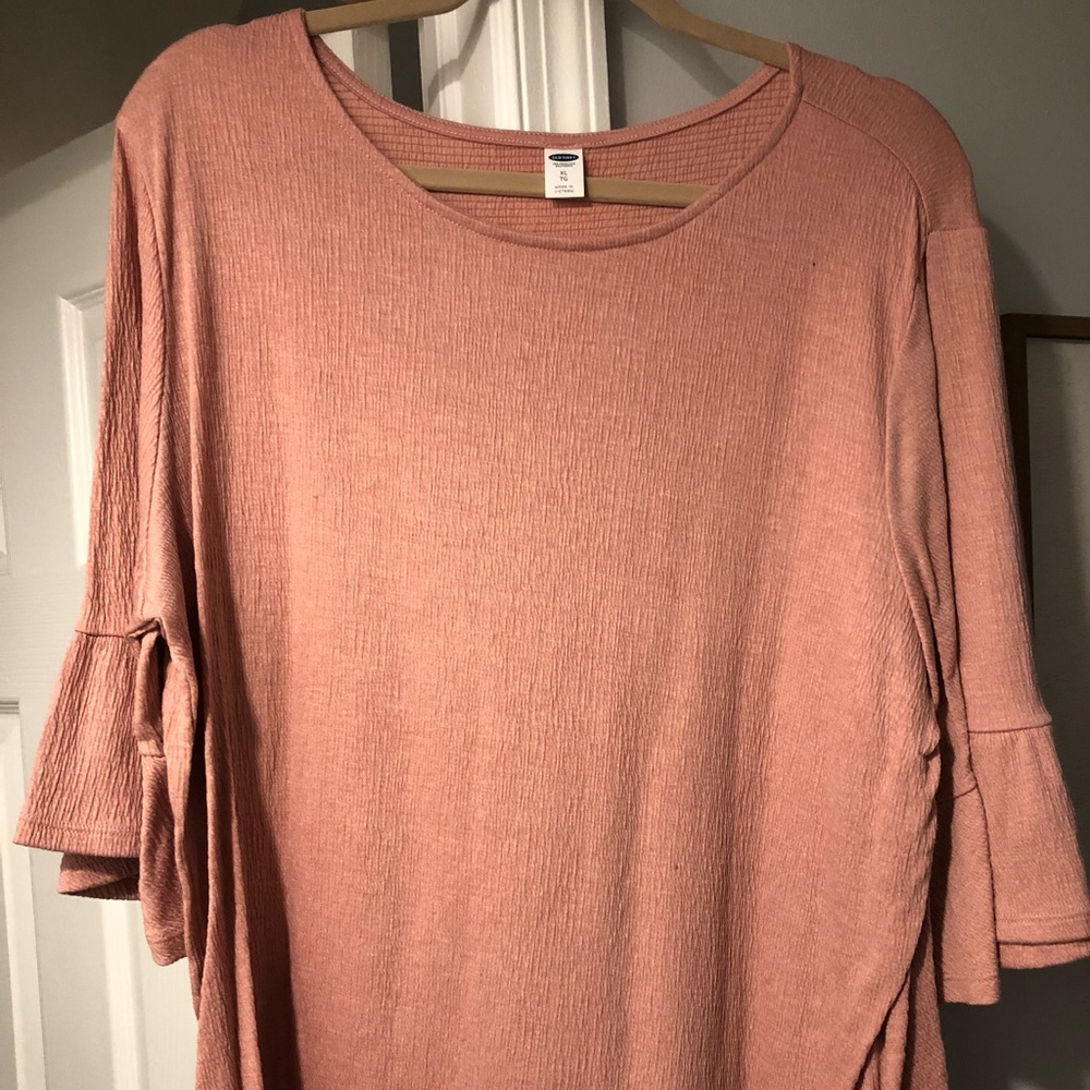 Pink bell sleeve top